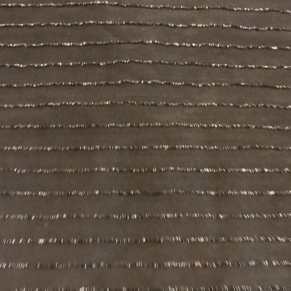 Elegant Wrapper sparkly striped black on black long sleeve top (M) - Picture 9 of 14